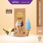 vanilla blue Sea Salt soft serve