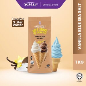 vanilla blue Sea Salt soft serve